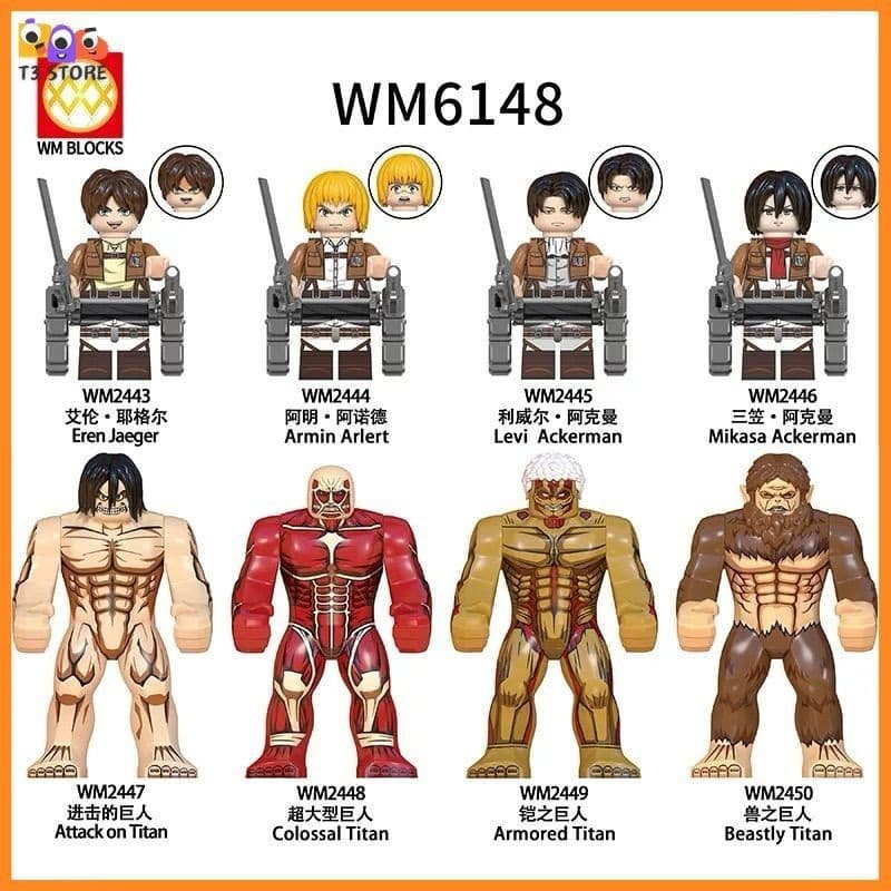 Attack On Titan Đồ Chơi Lắp Ráp Các Nhân Vật Truyện Tranh Đại Chiến Titan (WM6148)