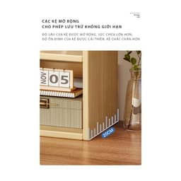 Kệ sách gỗ để bàn học Lux Furni trang trí góc làm việc sắp xếp gọn gàng chất liệu gỗ MDF - Lux17 3