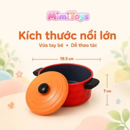 Bộ Bếp Cầu Vồng MimiToys Size Lớn 21 Chi Tiết - Đồ Chơi Nấu Ăn Nhiều Màu Cho Bé Chơi Nhập Vai 8