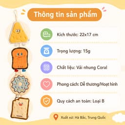 Khăn lau tay treo tường hút nước nhanh khăn vải bếp nhà tắm dễ thương. nhatle.store2 5