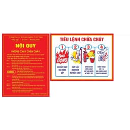 Nội quy Tiêu lệnh, cấm lửa, cấm hút thuốc phòng cháy chữa cháy chất liệu fomex chống nước 9