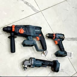 COMBO MÁY KHOAN BÊ TÔNG – KHOAN 13MM – MÀI PIN SENKYO DJD-032, ĐỘNG CƠ KHÔNG CHỔI THAN, ĐA NĂNG, CHÂN PIN PHỔ THÔNG 3