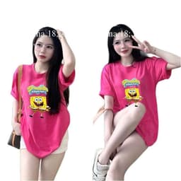 Áo thun nữ trơn cotton su 3158, form rộng unisex tay lỡ, họa tiết CON LỪA - trenđy.-quanaounisex84 4