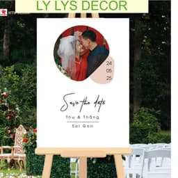 Bảng welcome đám cưới thiết kế theo yêu cầu, bảng tên cổng cưới và bảng chào Wedding LY LYS DECOR. 8