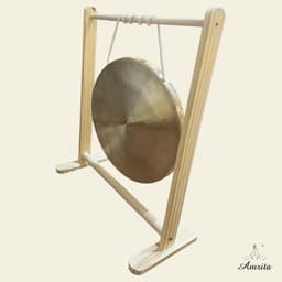 [Amrita] [Hàng Sẵn] Golden Chau Gong 40cm kèm đế gỗ và chày bông - CXNP531 7