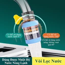 Đầu vòi lọc nước 6 lớp HOMELOVE Đầu lọc nước gắn trực tiếp tại vòi xoay 360 linh hoạt lọc sạch clo cặn bẩn tạp chất 3