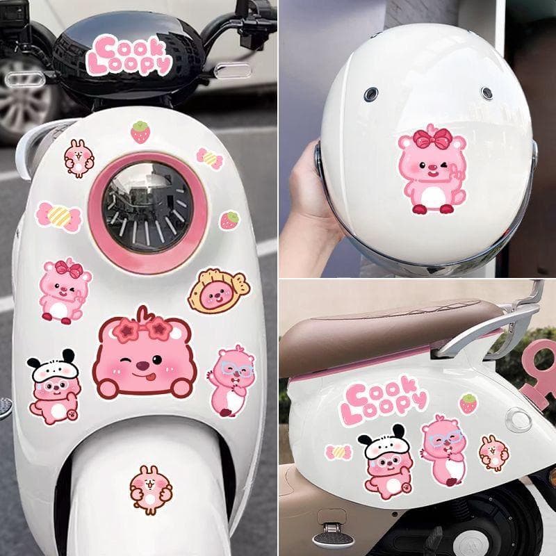 Decal xe điện hình Loopy dễ thương, decal thân xe, chống nước, biến tấu cá tính cho xe máy.