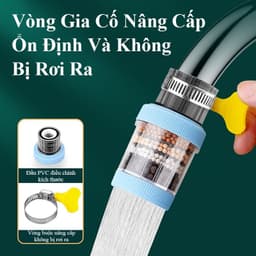Đầu vòi lọc nước 6 lớp HOMELOVE Đầu lọc nước gắn trực tiếp tại vòi xoay 360 linh hoạt lọc sạch clo cặn bẩn tạp chất 4
