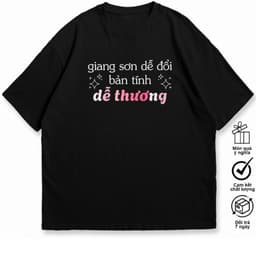 Áo Thun Giang Sơn Dễ Đổi, Bản Tính Dễ Thương Câu Nói Hài Hước Meme. 100% Cotton Form Oversize Nam Nữ 7
