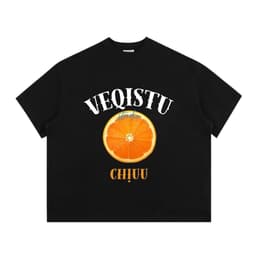 Áo Thun Local Brand VEQISTU "Quýt Làm Cam Chịu", Áo Thun Boxy Form Rộng Unisex Nam Nữ 250Gsm Cotton 4