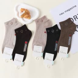 Tất Nữ Cổ Ngắn Chất Cotton Mềm Mại Êm Chân Màu sang chảnh (Dâu A88) 4