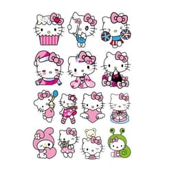 Hình dán trang trí Hello Kitty dễ thương cho xe điện, xe máy, vali, mũ bảo hiểm, che vết trầy xước và chống thấm nước. 3