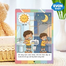 Thẻ Flash EVON BABY dạy bé tập nói - BÉ TẬP ĐÁNH RĂNG 3