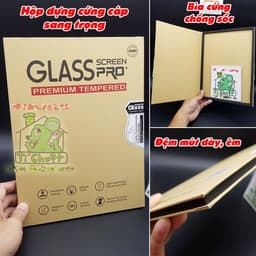 [Ảnh Thật] Kính CL iPad PRO 12.9" 2018/ 2020/ M1 2021/ M2 2022 Cường Lực 2.5D 9H-2.5D Trong Suốt 9