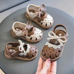 [Phom To Lùi Size] Dép Sandal Búp Bê Mũi Kín Cho Bé Gái Tập Đi Từ 6 Tháng Đến 3 Tuổi Phong Cách Công Chúa Tiểu Thư [BB2] 2