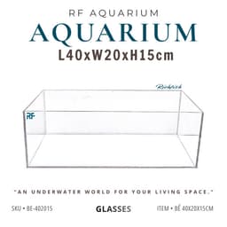 Bể Cá Shallow Tank Kích Thước 40x20x15cm Phù Hợp Setup Bể Bán Cạn | RF Aquarium 1