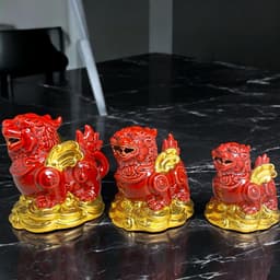 Cóc tỳ gốm sứ đỏ dát vàng RỒNG VIỆT - Thiềm thừ, tỳ hưu cao cấp trang trí ban thờ thần tài 6