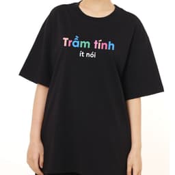 Áo Thun Trầm Tính Ít Nói Câu Nói Tính Cách Tặng Bạn Bè Nam, Nữ. Form Oversize 100% Cotton 5