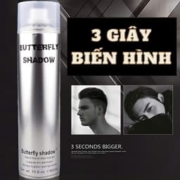 [hàng loại 1] Gôm xịt tóc BUTTERFLY Shadow chính hãng, keo xịt tóc giữ nếp, tạo kiểu nam nữ 4