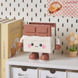 Hộp đựng bút SKJK, Hộp đựng bút thiết kế bánh quy bằng nhựa bền, Hộp đựng thiết kế bánh mì Phim hoạt hình bằng nhựa dung tích lớn Máy tính để bàn 4