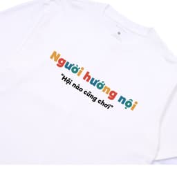 Áo Thun Người Hướng Nội Hội Nào Cũng Chơi Câu Nói Hài Hước Vui Nhộn, Tặng Bạn Bè Nam, Nữ Oversize 2