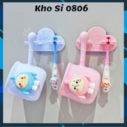 Cốc đánh răng kèm bàn chải các nhân vật hoạt hình , siêu cute,Đáng yêu 1