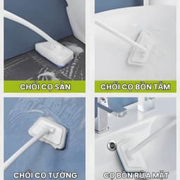 Bàn Chải Đa Năng Nhà Tắm Tay Cầm Dài - Cọ Sàn, Vệ Sinh Bồn Tắm, Đường Ray Cửa & Góc Khuất 6
