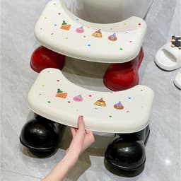 Ghế Kê Chân Toilet Họa Tiết Dễ Thương - Ghế Gác Chân Bồn Cầu Chữ U, Có Đệm Chống Trượt, Tốt Cho Sức Khỏe 7