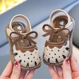[Phom To Lùi Size] Dép Sandal Búp Bê Mũi Kín Cho Bé Gái Tập Đi Từ 6 Tháng Đến 3 Tuổi Phong Cách Công Chúa Tiểu Thư [BB2] 4