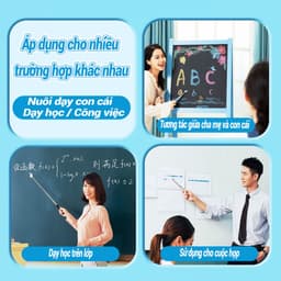 "Que chỉ bảng inox hình ngón tay, gậy chỉ bảng dạy chắc chắn, dài 68,5cm, chống trơn trượt bền bỉ." 3
