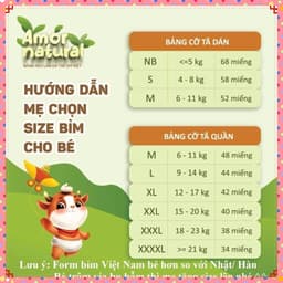 COMBO 3 BỊCH Tã Bỉm AMOR NATURAL  Mặt Bông Organic, Công Nghệ Air Skin Độc Quyền 2