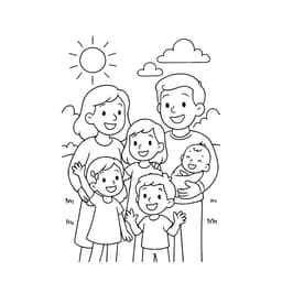 Trang tô màu sinh hoạt gia đình nhiều mẫu, mẫu ngẫu nhiên - Tranh tô màu dành cho trẻ em mẫu giáo - Đồ chơi POMI 4