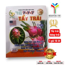 Phân Bón NPK Tứ Quý 7-7-7 - Hỗ Trợ Bóng Trái, Lên Màu, Đẹp Da, Giảm Ghẻ Trái (Gói 25ml) 1
