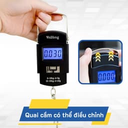 Cân điện tử cầm tay với màn hình LCD lớn, thiết kế nhỏ gọn, dễ dàng mang theo, trọng lượng đo 0.03-50kg. 5