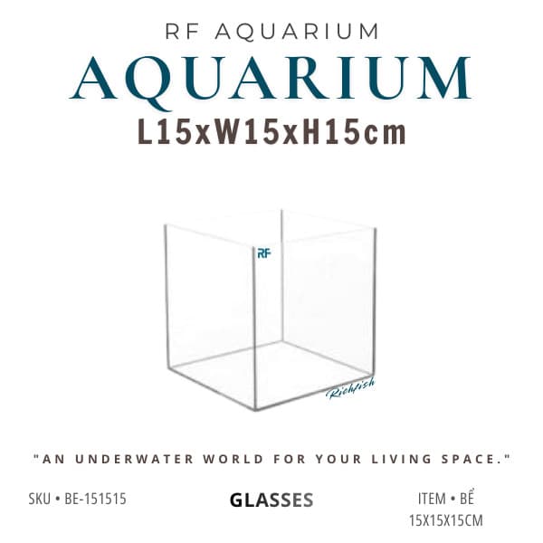 Bể Cubic15 Hồ Kính Mini Kích Thước 15x15x15cm | RF Aquarium