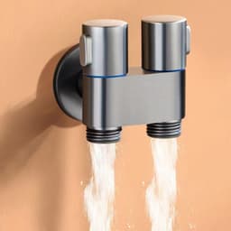 Van chia nước chữ H cao cấp , van khóa nước 2 cổng xả độc lập chia nước đa năng 2