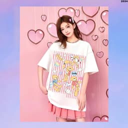 Áo Thun HY KORÉ Teddy Bear Candy 2034 Vải Cotton 100% Phom Rộng Oversize Unisex 4