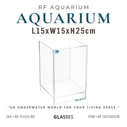 Bể Cá Mini Hình Trụ Đứng 15x15x25cm Nâng Đáy 2cm | RF Aquarium 1
