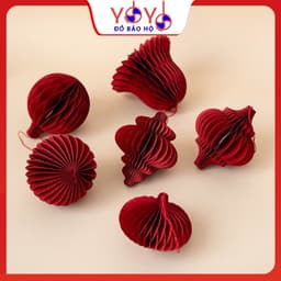 COMBO 20 Đèn Lồng Giấy  Đỏ Trang Trí sang trọng, cầu trang trí tết , cầu hình, 14-15 hình 3