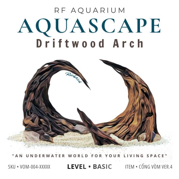 RF Aquarium | Layout Thuỷ Sinh Cổng Vòm Ver.4 l Layout Tiểu Cảnh Trang Trí Bể Thủy Sinh Nhiều Kích Thước