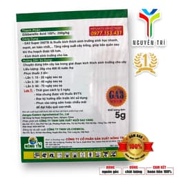GA3 Super 200TB – Kích Thích Sinh Trưởng, Kéo Dài Thân, Tăng Đậu Trái, Nở Hoa Mạnh (Gói 5g) 2