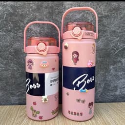 <Hot Tặng Túi Giữ Nhiệt  >Bình giữ nhiệt Boss dung tích 1000ml inox 316 thiết kế đơn giản, màu sắc nhẹ nhàng có quai 3