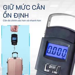 Cân điện tử cầm tay với màn hình LCD lớn, thiết kế nhỏ gọn, dễ dàng mang theo, trọng lượng đo 0.03-50kg. 9
