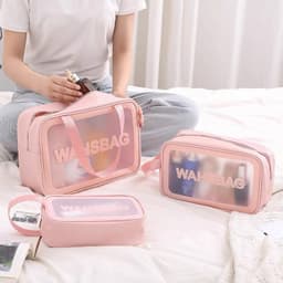 Set 3 Túi Đựng Mỹ Phẩm Trong Suốt💚CAM KẾT CHUẨN💚 Túi Du Lịch Trong Suốt Chống Thấm em.shoppp 4