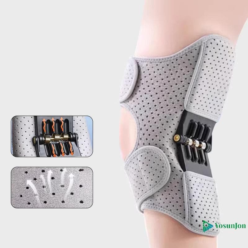 Nẹp hỗ trợ khớp đầu gối YosunJon mới với lò xo điều chỉnh, chống trượt và thoáng khí.