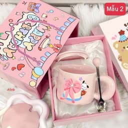 Cốc Sứ Có Nắp Kèm Thìa Pochacco Siêu Đáng Yêu ( Có Hộp Xinh Tặng Sinh Nhật ) em.shoppp 9
