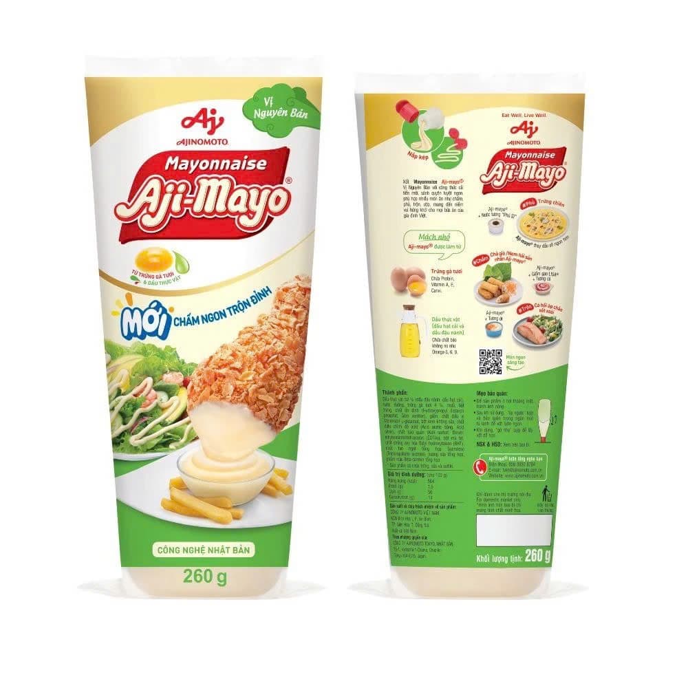 CHÍNH HÃNG FULL VAT nguyên thùng 30 tuýp xốt mayonnaise 260gam