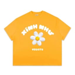 Áo Thun Local Brand VEQISTU " Xinh Như Hoa ", Áo Thun Boxy Form Rộng Unisex Nam Nữ 250Gsm  Cotton 2 Chiều 8