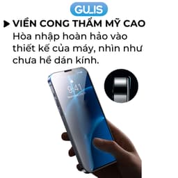 Kính Cường Lực iPhone Voi g Siêu Cứng ip 6-15PROMAX, Cường lục voi trong suốt GULIS 5