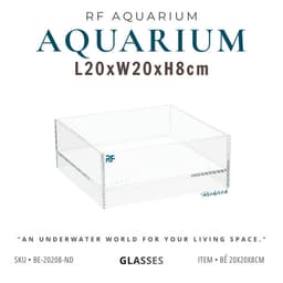 Bể Bán Cạn Mini 20x20x8cm Nâng Đáy 2cm | RF Aquarium 1